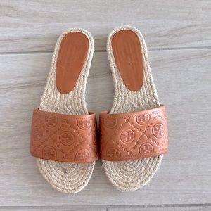Tory Burch T monogram espadrille slide